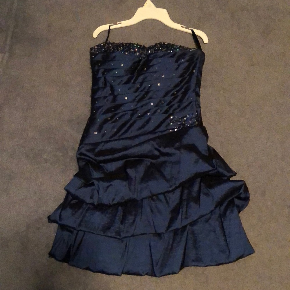 Navy blue short party dress